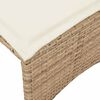vidaXL 3-delige Tuinset met kussens poly rattan beige
