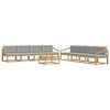 vidaXL Buiten bankenset 9 st Wit en Lichtgrijs Polyester