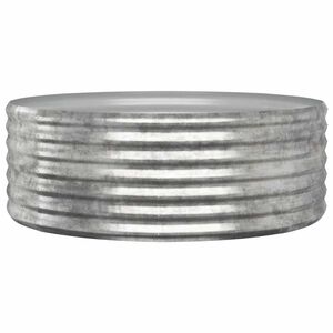 vidaXL Plantenbak 100x100x36 cm gegalvaniseerd staal zilverkleurig