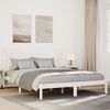 vidaXL Bedframe extra lang zonder matras massief hout wit 140x220 cm