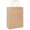 vidaXL Papieren zakken 50 st met hengsels 26x12x35 cm bruin
