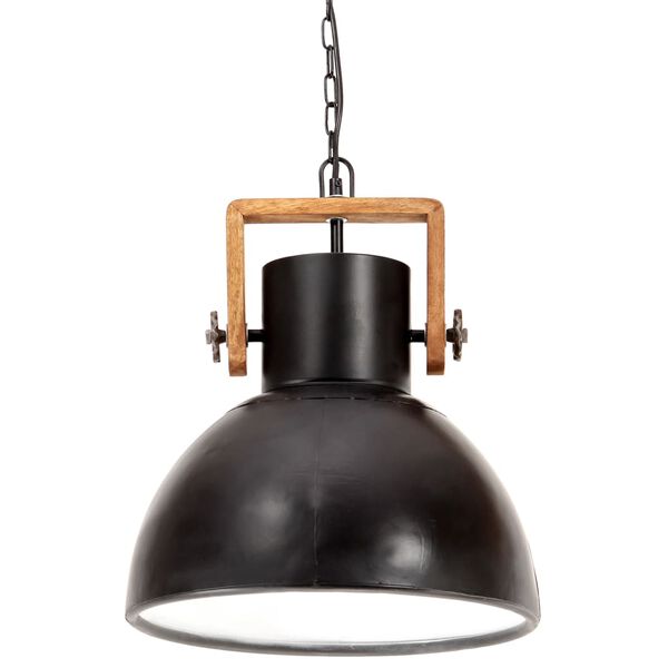 vidaXL Hanglamp industrieel rond 25 W E27 40 cm zwart