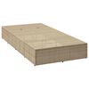vidaXL Ligbed met zwevend kussen poly rattan beige
