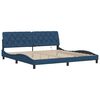 vidaXL Bedframe met LED zonder matras 200x200 cm stof blauw