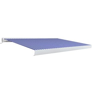 vidaXL Luifel gemotoriseerd 400x300 cm blauw en wit