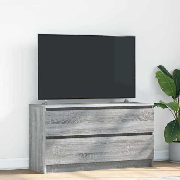 vidaXL Tv-meubel 100x35x54 cm bewerkt hout grijs sonoma eikenkleurig