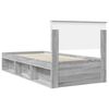 vidaXL Bedframe Grijs Sonoma 90 x 200 cm Massief grenenhout