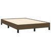 vidaXL Boxspring met matras stof donkerbruin 120x190 cm