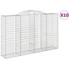 vidaXL Schanskorven 10 st gewelfd 300x50x180/200 cm ijzer