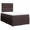 vidaXL Boxspring met matras stof donkerbruin 120x200 cm