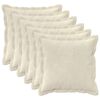 vidaXL Kussensloop 6 st HOUTEN Cr&egrave;mekleurig 30 x 30 cm