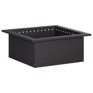 vidaXL Vuurkorfring Zwart 60 x 60 x 25 cm Staal
