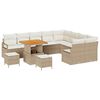 vidaXL Tuinbankenset 12 st Beige poly rattan