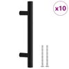 vidaXL Handvatten 10 st 96 mm roestvrij staal zwart