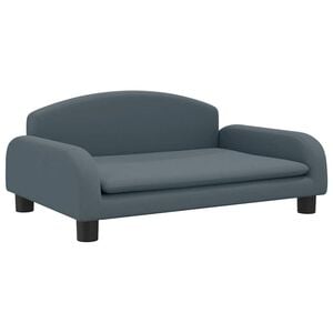 vidaXL Kinderbank 70x45x30 cm stof donkergrijs