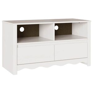 vidaXL TV Kast met lade Drammen Wit 99 x 43 x 55 cm Massief grenenhout
