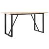 vidaXL Eettafel O-frame 140x80x75 cm massief grenenhout en staal