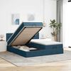 vidaXL Ottoman bed met matrassen 180x200cm fluweel donkerblauw