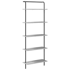 vidaXL Boekenkast 5-laags 60 x 24 x 168 cm Bewerkt hout Grijs Sonoma