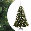 vidaXL Kunstkerstboom met kerstbal 120 cm 150 LED's Warmwit