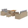 vidaXL Tuin Sofa Set 8 st 8-Aantal zitplaatsen Beige en Licht Grijs