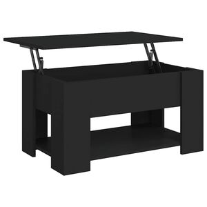 vidaXL Salontafel 79x49x41 cm bewerkt hout zwart