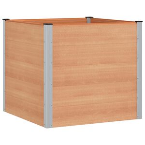 vidaXL Verhoogde plantenbak Bruin 100 x 100 x 91 cm WPC en Aluminium