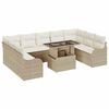 vidaXL Tuin Sofa Set 10 st Beige Poly riet