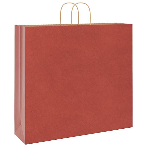 vidaXL Papieren zakken 250 st met hengsels 54x15x49 cm rood