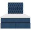 vidaXL Opbergbed met LED met matras Blauw 120 x 200 cm Polyester