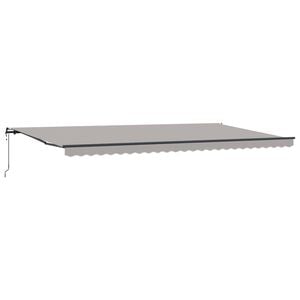 vidaXL Uitschuifbare luifel Lichtgrijs 600 &times; 300 cm Stof en Aluminium