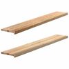 vidaXL Vensterbanken 2 st onbehandeld 160x25x2 cm massief eikenhout