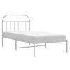 vidaXL Bedframe met hoofdbord metaal wit 107x203 cm