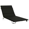 vidaXL Ligstoel Kussen GEMERT 100% Polyester Zwart 200 x 70 x 3 cm