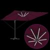 vidaXL Parasol Bordeaux Rood 286 x 284 x 270 cm Aluminium en Polyester