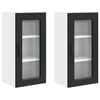 vidaXL Vaatwasserpaneel Kalmar 2 pcs Zwart 40 x 31 x 80 cm