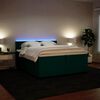 vidaXL Boxspring met matras fluweel donkergroen 200x200 cm