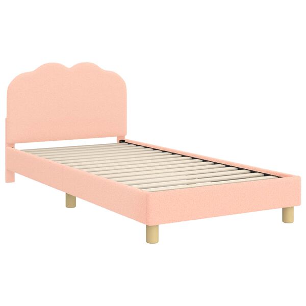 vidaXL Bedframe voor kinderen met hoofdbord Roze 90 x 200 cm
