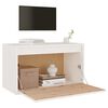 vidaXL Wandkast 60x30x35 cm massief grenenhout wit