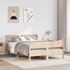 vidaXL Bedframe met hoofdbord massief grenenhout 140x190 cm
