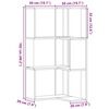 vidaXL Boekenkast 3-laags hoek 50x50x102 cm bewerkt hout gerookt eiken