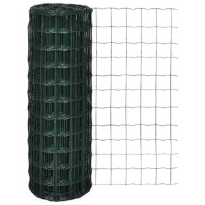 vidaXL Euro hek 10x0,8 m staal groen