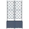 vidaXL Tuin Bloempot 2 pcs Grijs 80 x 40 x 143 cm Kunststof