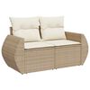 vidaXL Tuin Sofa Set met kussen 8 pcs Beige en Cr&egrave;me poly rattan