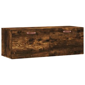 vidaXL Wandkast 100x36,5x35 cm bewerkt hout gerookt eikenkleurig