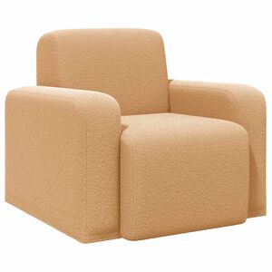 vidaXL Fauteuil Beige Boucl&eacute;