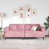 vidaXL Woonkamer Bank 3 pcs Roze