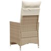 vidaXL Tuinstoelen 2 st verstelbaar met kussens poly rattan beige