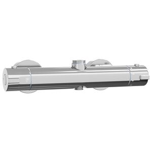 vidaXL Thermostatische douchemixer RVS 201 27 x 8 x 6 cm zilver
