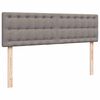 vidaXL Bed poef met matras en LED's 140x200 cm stof taupe